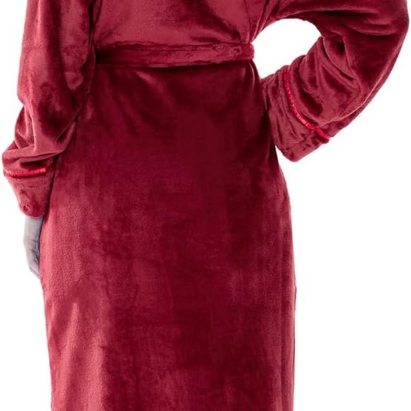 Fleece Robe For Women, Plush Warm‎ Bathrobe Womens, Fluffy Soft Spa Long Robe - Picture 7 of 7